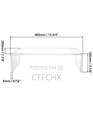 Acrylic Monitor Stand Riser / Laptop Stand for Desk Clear