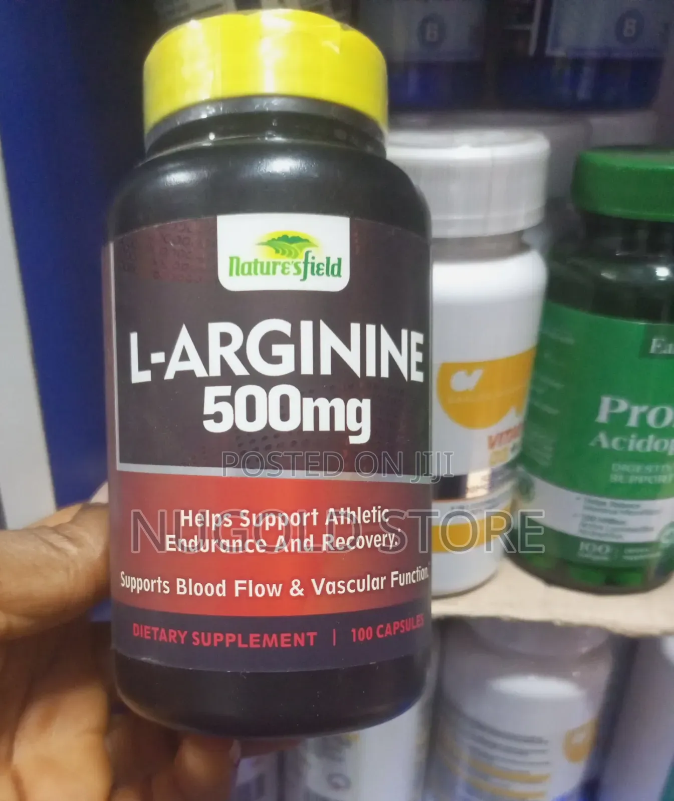 Nature's Field L-Arginie 500mg X 100 Capsules
