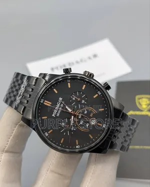 Photo - Poedagar  Black  Chain  Chronograph Watch 