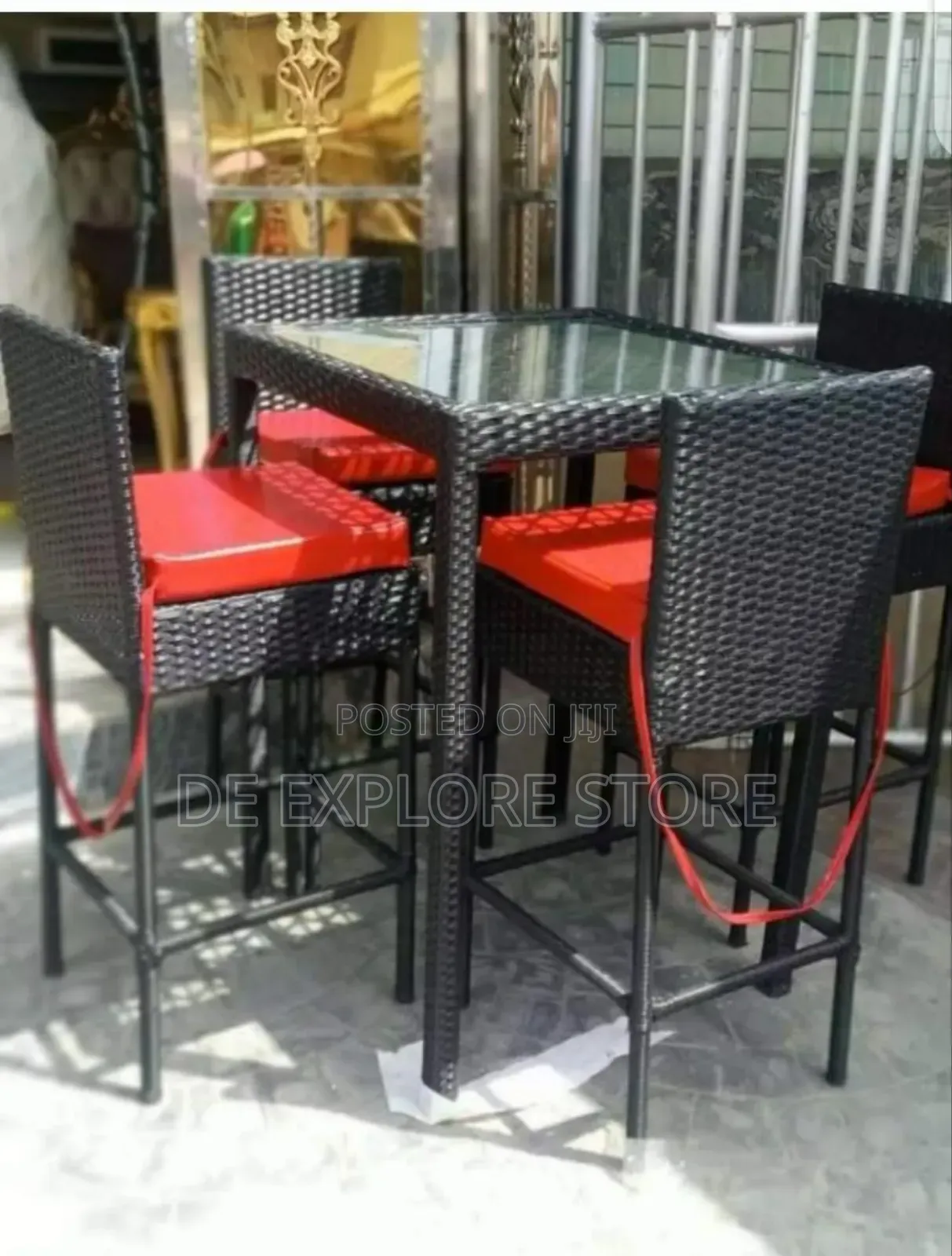 High Stool Outdoor Set