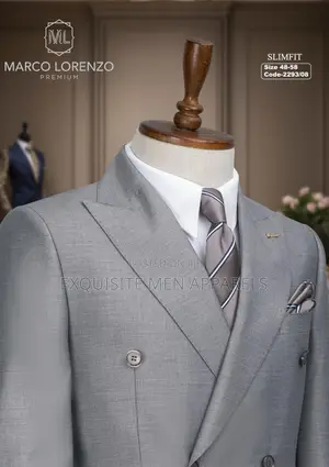 Italian Shawl Lapel Plain Button Double Breasted Men’S Suit