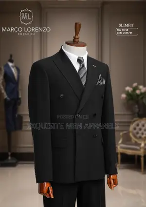 Classic Turkish Plain Double Breasted Slim Fit Men’S Suit