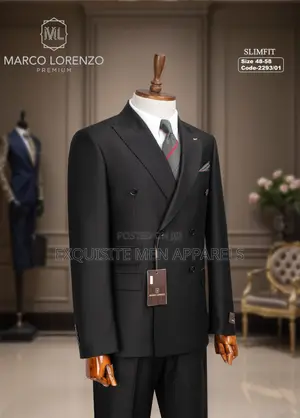 Classic Turkish Plain Double Breasted Slim Fit Men’S Suit