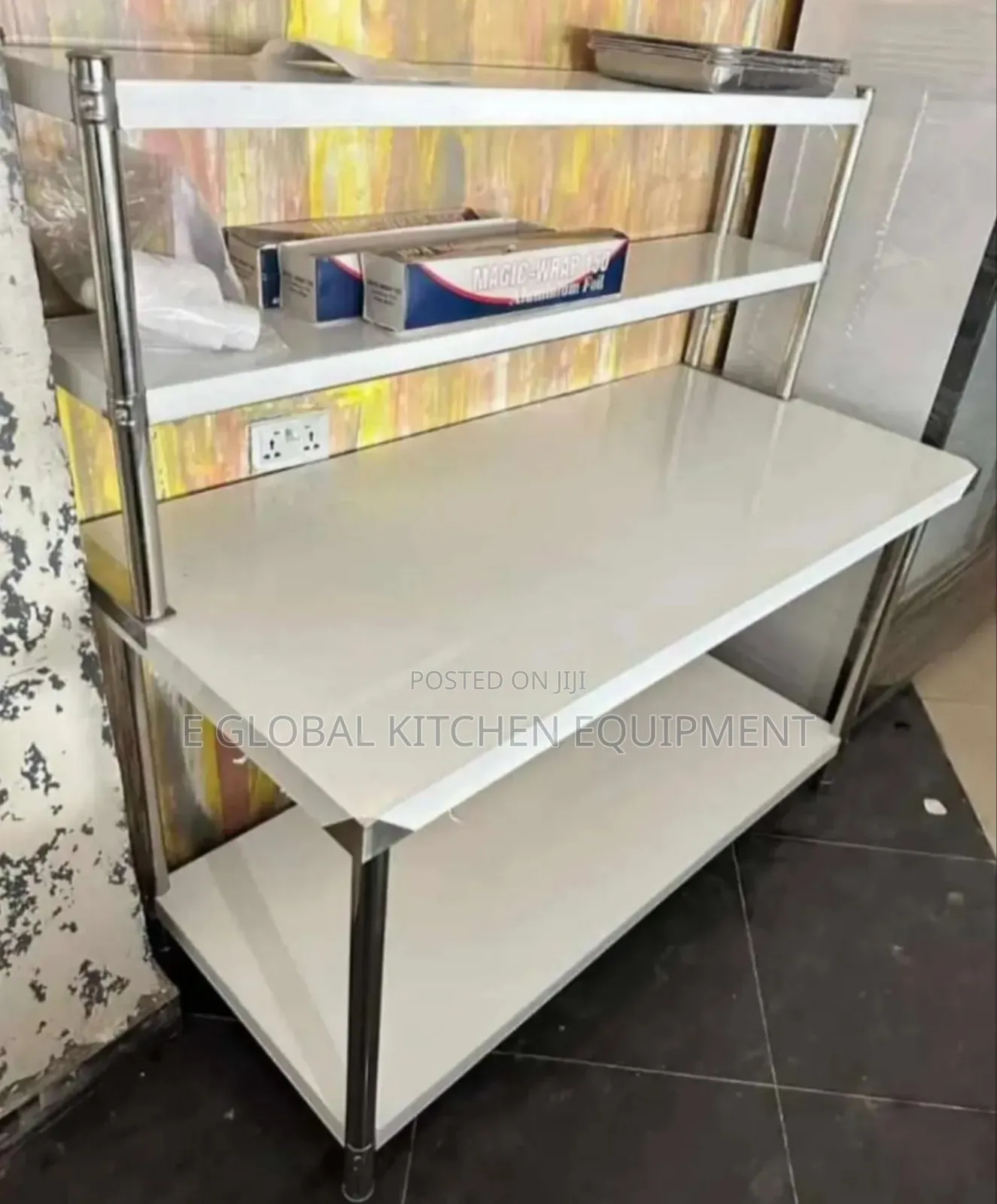Work Table With Uper Shelves