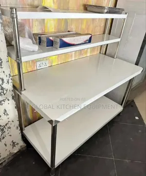Work Table With Uper Shelves