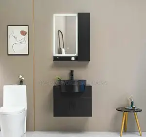 England Black Vanity Cabinet With Led Light
