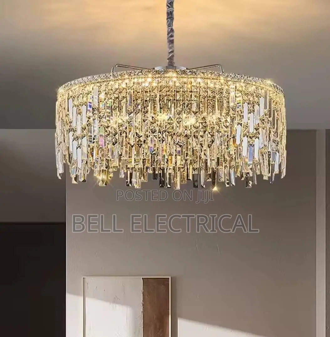 Gold Chrome Crystal Chandelier Luxury Led Light Fixture