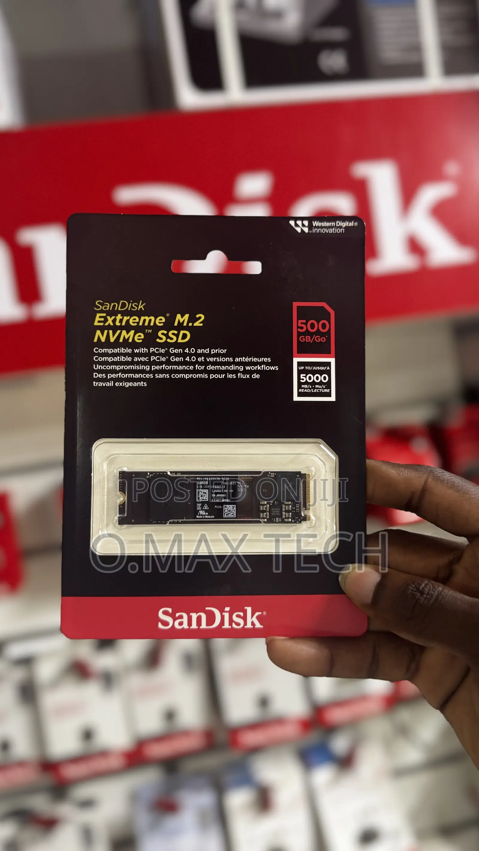 Sandisk Extreme M.2 Nvme Pcie Gen 4.0 Internal Ssd - 500gb