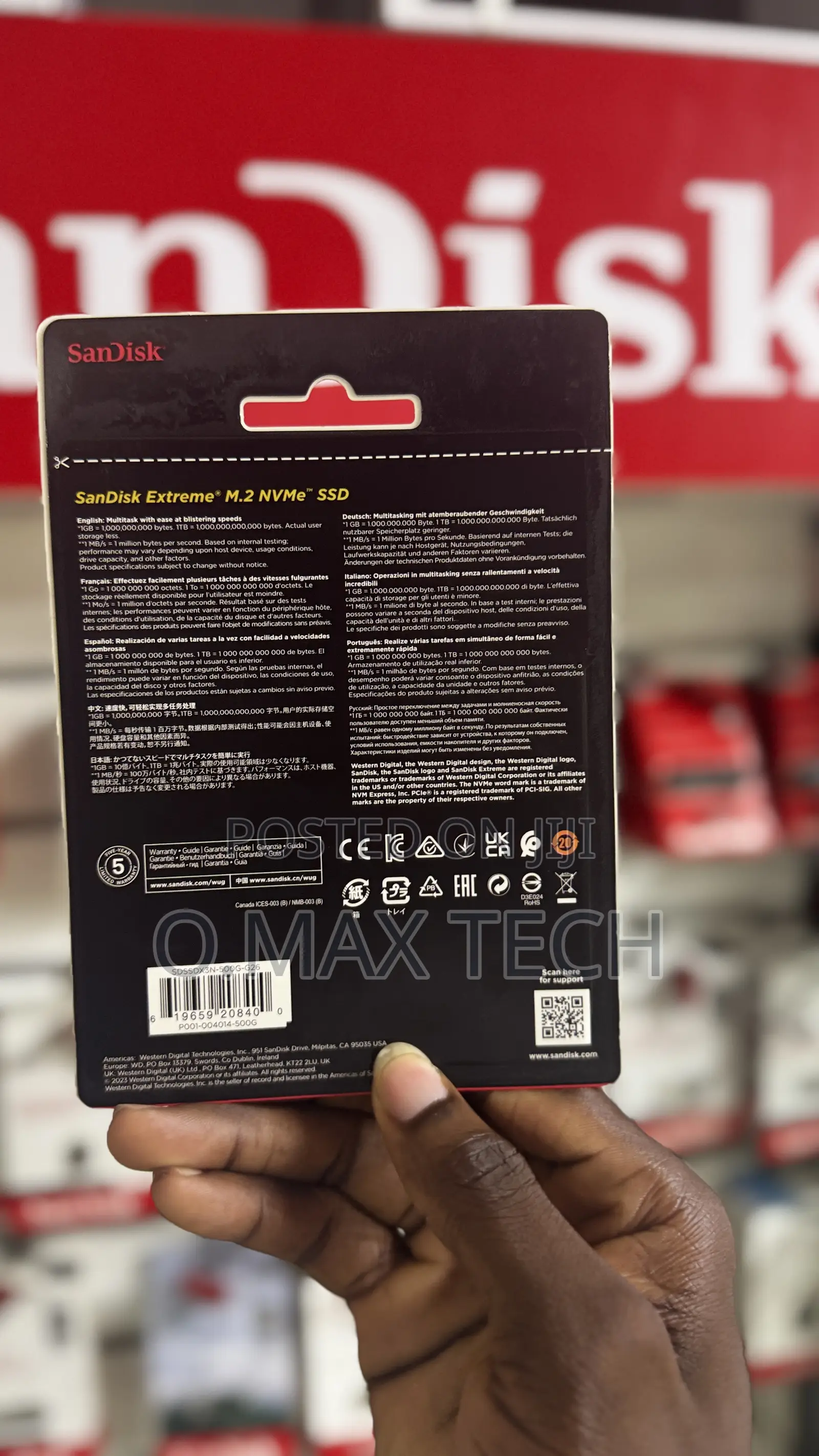 Sandisk Extreme M.2 Nvme Pcie Gen 4.0 Internal Ssd - 500gb