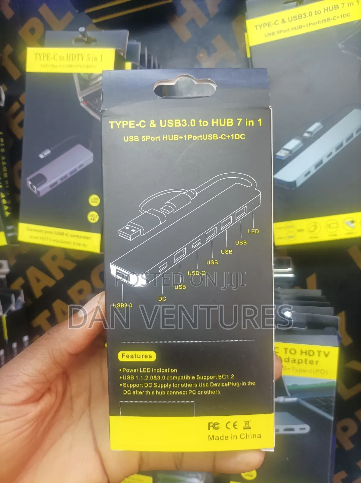 Type C Adapter Usb 3.0 to Hub 7 in 1