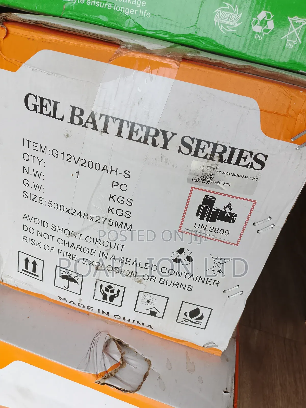 Felicity 200ah Gel Battery
