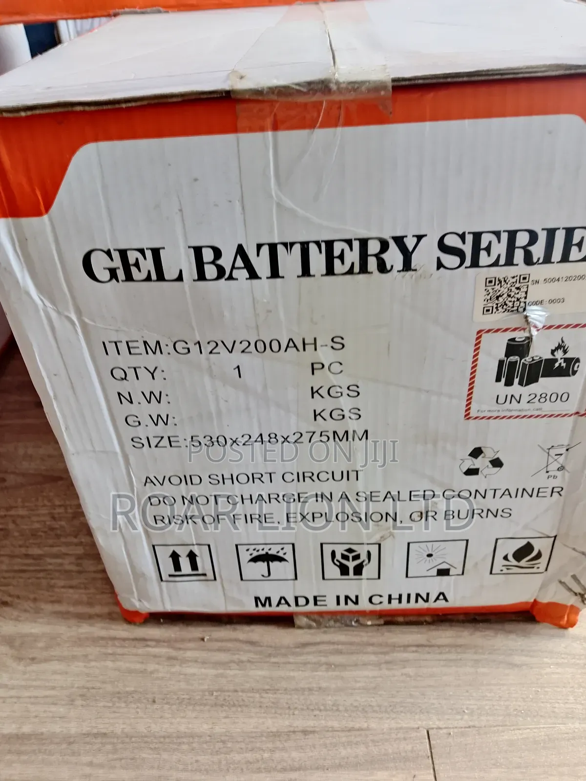 Felicity 200ah Gel Battery