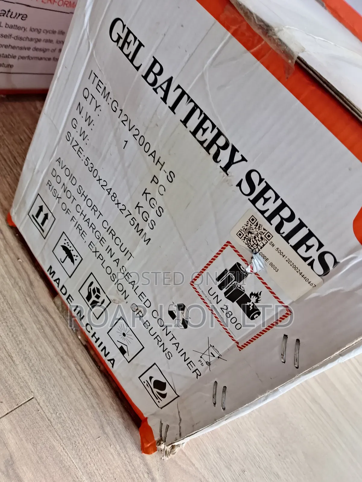Felicity 200ah Gel Battery