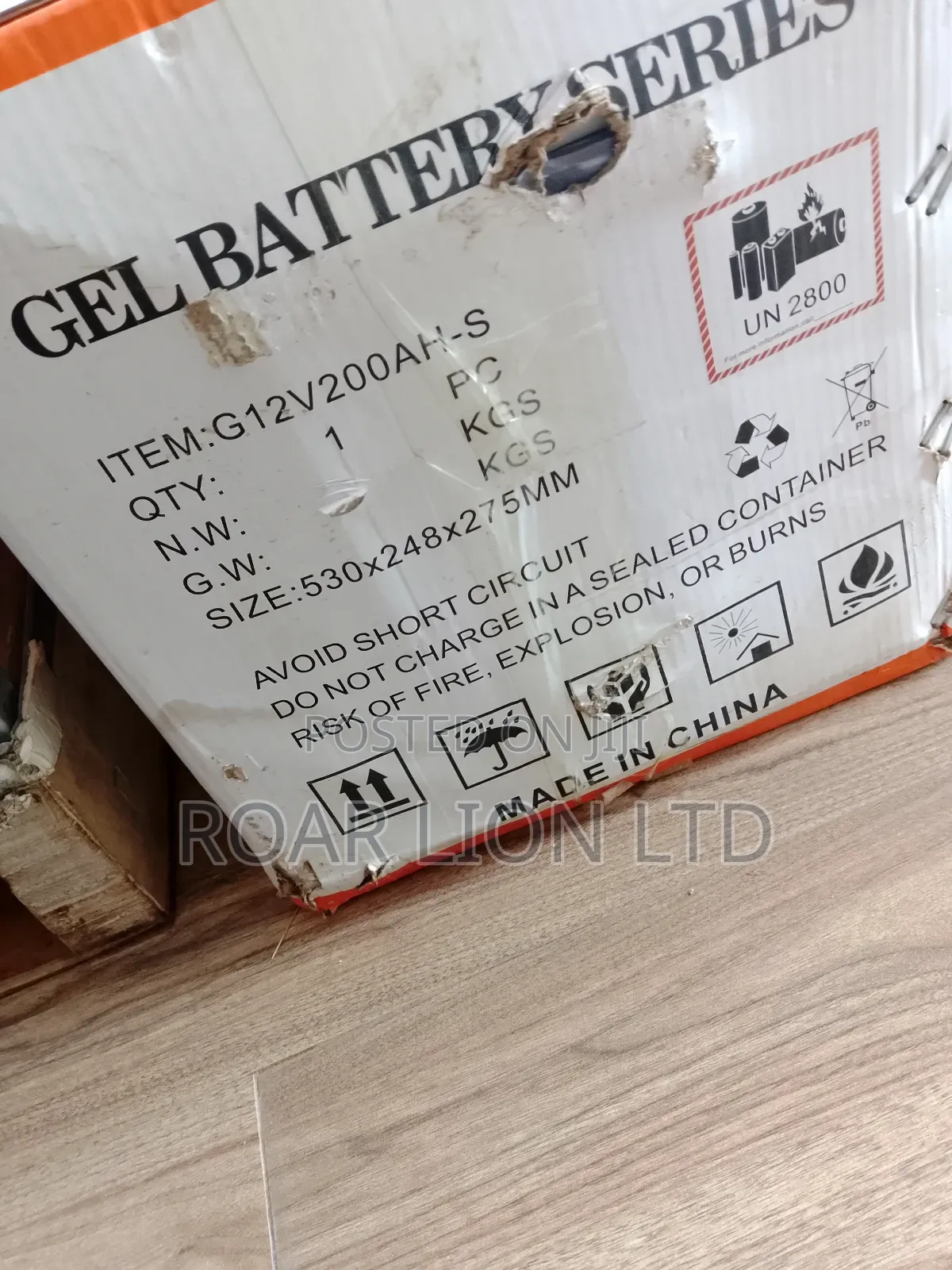 Felicity 200ah Gel Battery