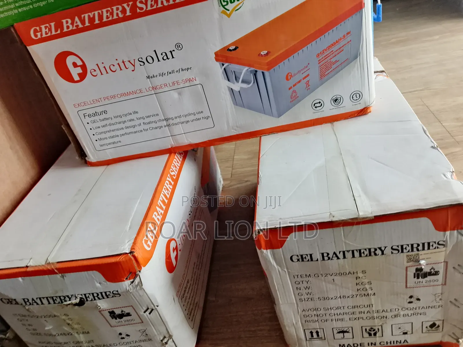 Felicity 200ah Gel Battery