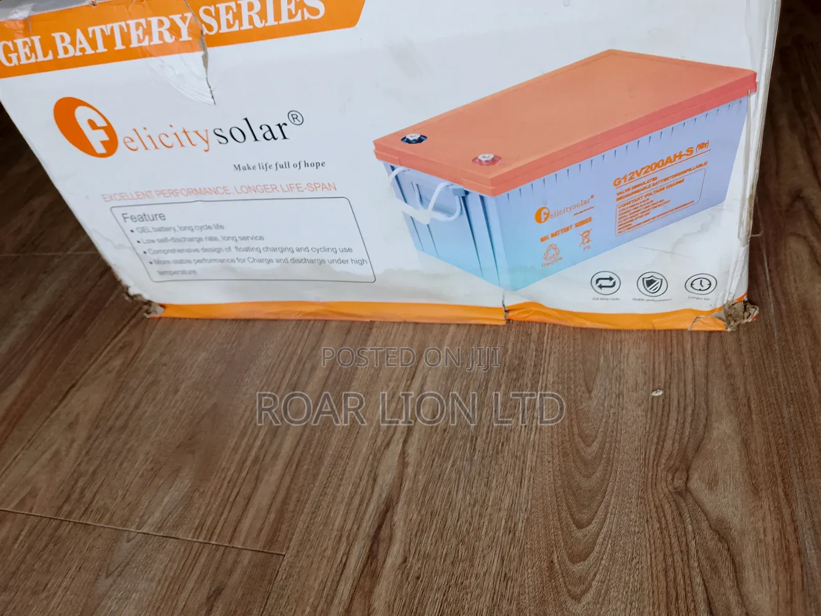 Felicity 200ah Gel Battery
