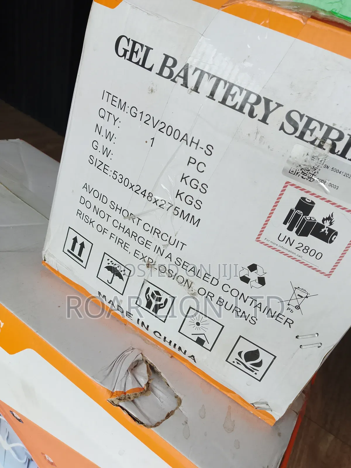 Felicity 200ah Gel Battery