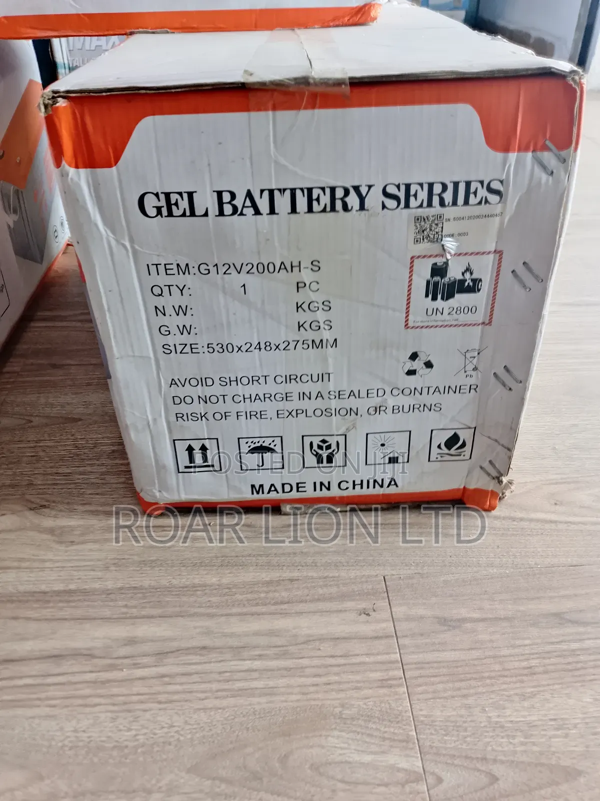 Felicity 200ah Gel Battery