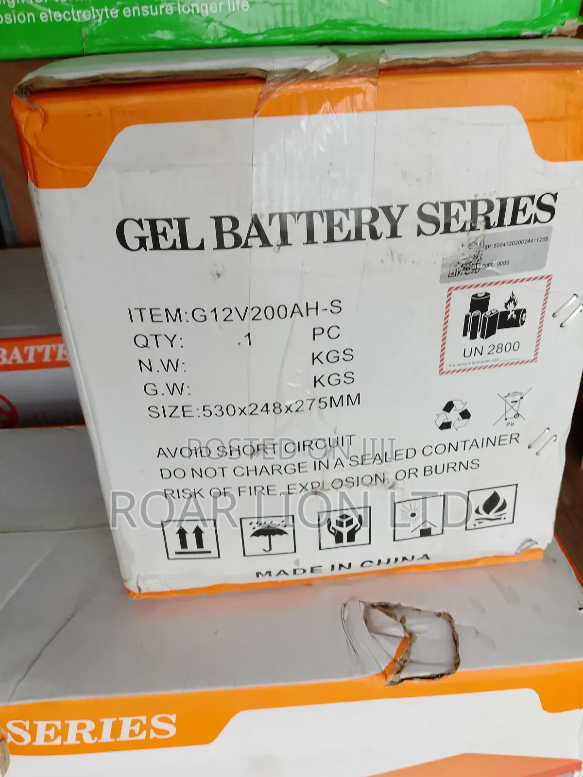 Felicity 200ah Gel Battery
