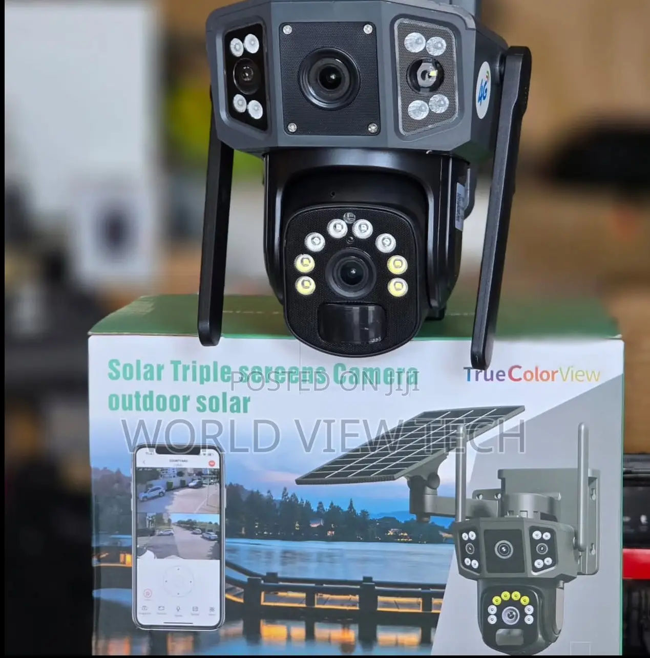 3 Lens 4g Solar PTZ Camera