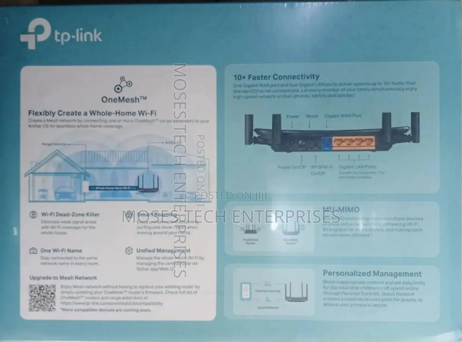 Tp-Link Ac1200 Mesh Wi-Fi Router Full Gigabit.