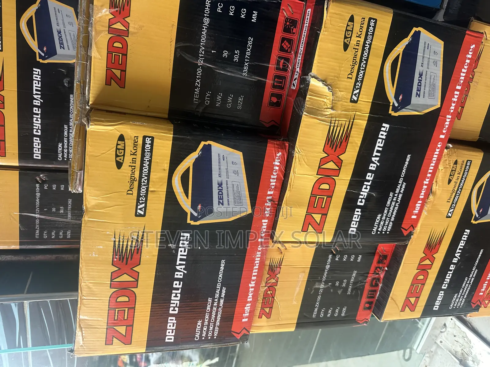 Zedix Deep Cycle Solar Battery 100ah 12v