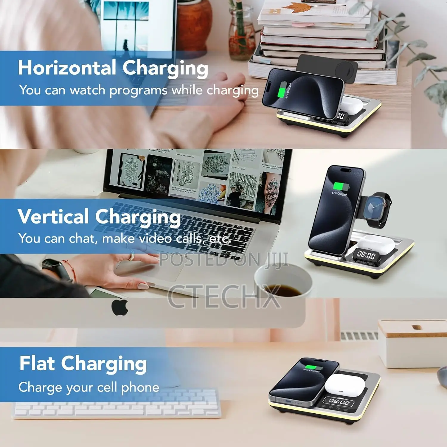 5 in 1 Foldable Charging Station Wireless Charger