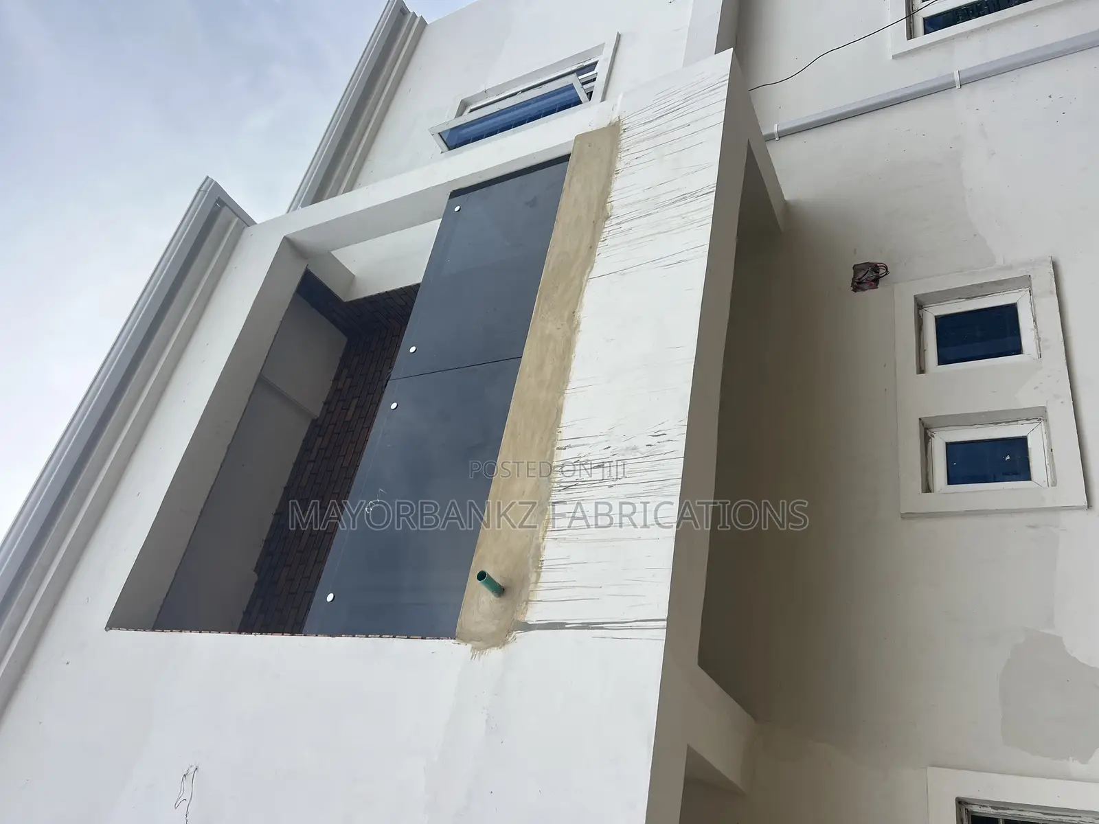 Balcony Railings With Gray Glass