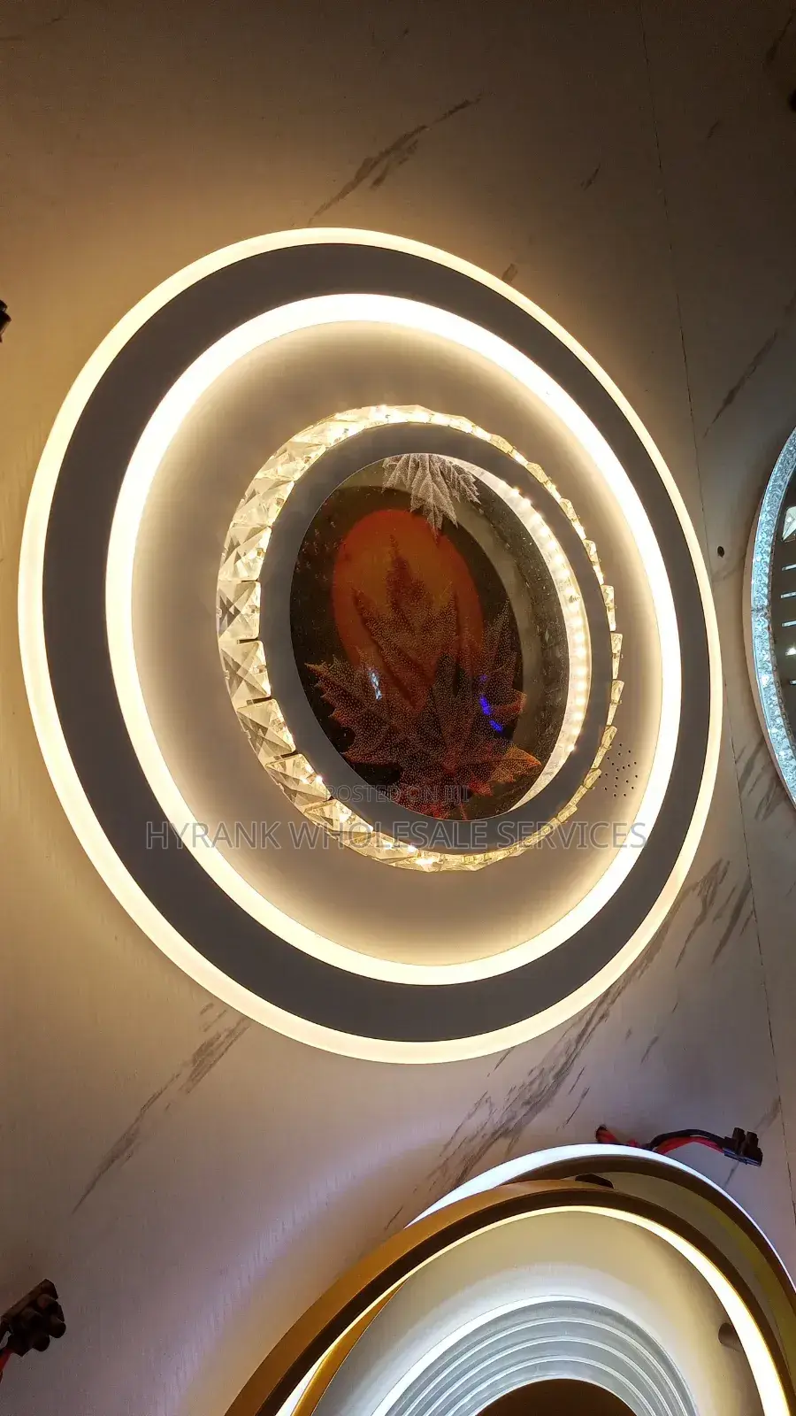 Ceiling Flush Chandelier With Speaker