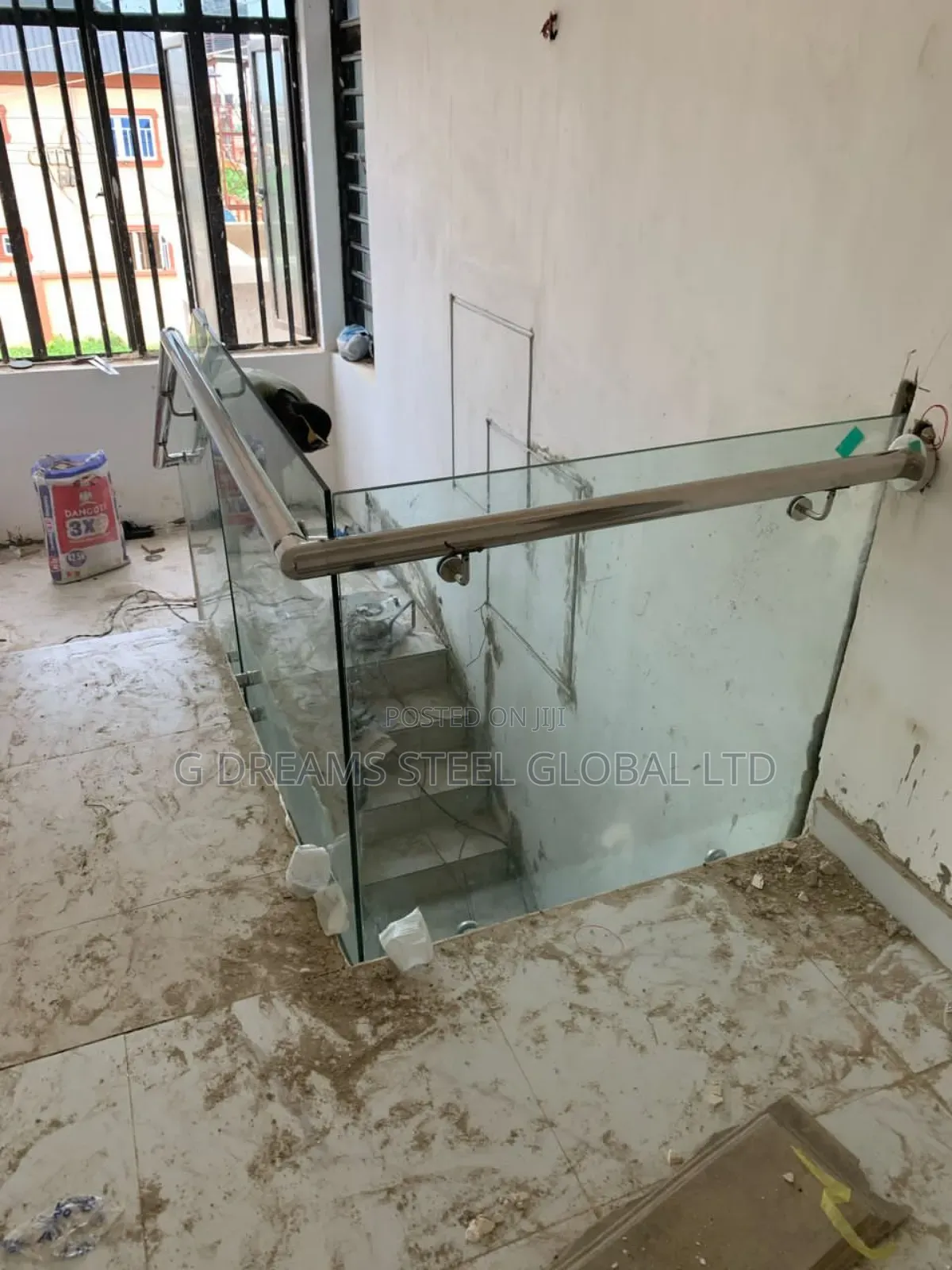 Glass With Stainless Pipe
