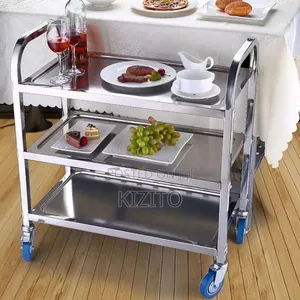 Stainless Steel 3layers Food Trolley