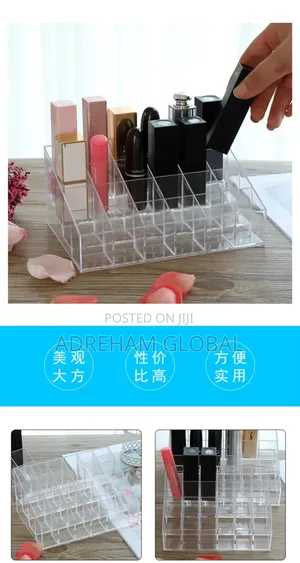 24 Compartment Transparent Lipstick/Nail Polish Organizer