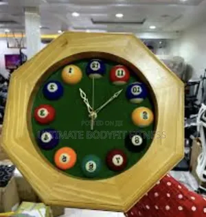 Brand New Snooker 12 Inch Octagonal Analogue Clock