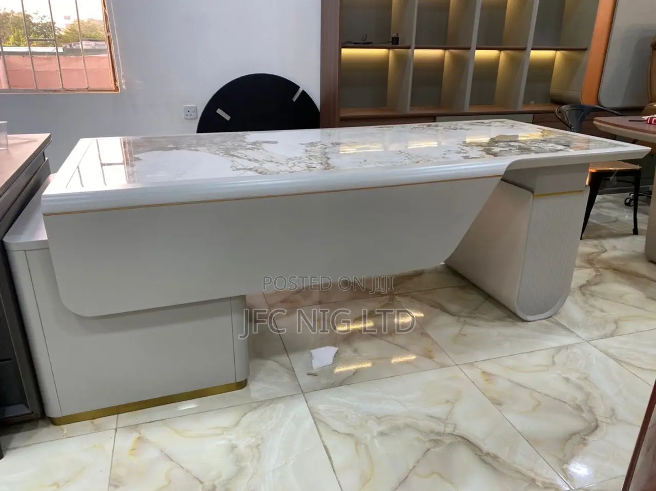 Marble Top 2 Metre Executive Office Table Without Extension