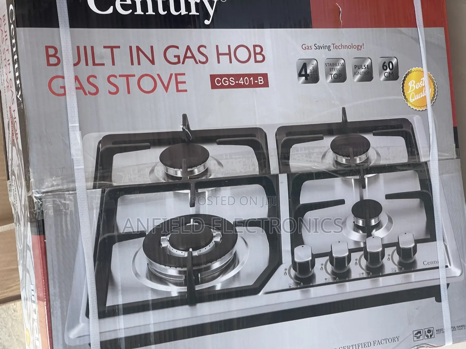 Century 4 Burner Inbuilt Gas Cooker