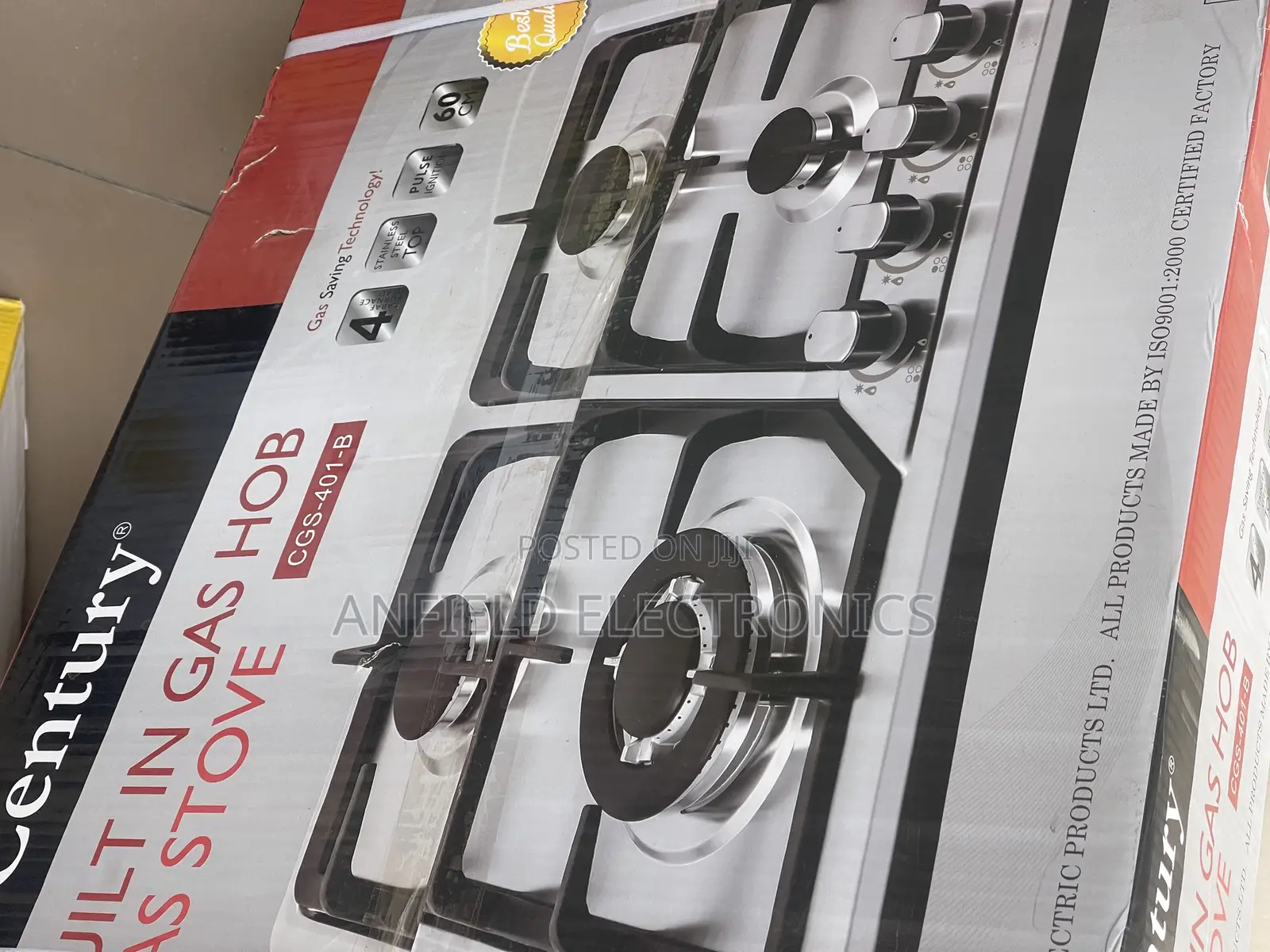 Century 4 Burner Inbuilt Gas Cooker