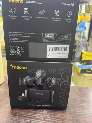 Maono Wave T5 Wireless Lavalier Microphone Combo