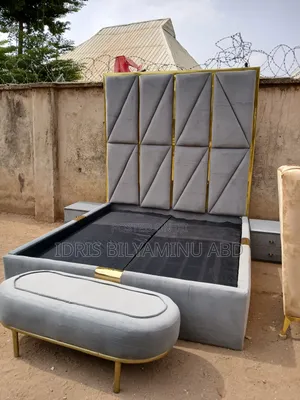 6x6 Bedframe With Two Side Cupboard and Legs Rest