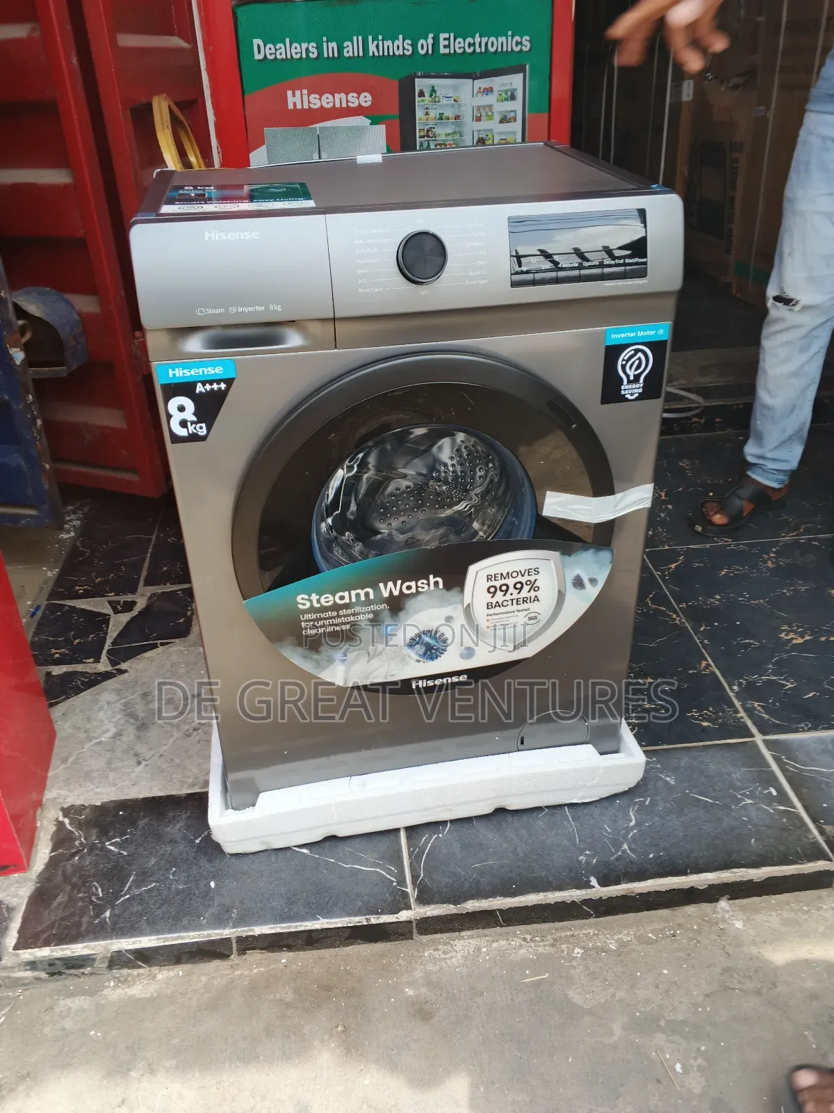 Brand New Hisense 8kg Inverter Automatic Washing Machine