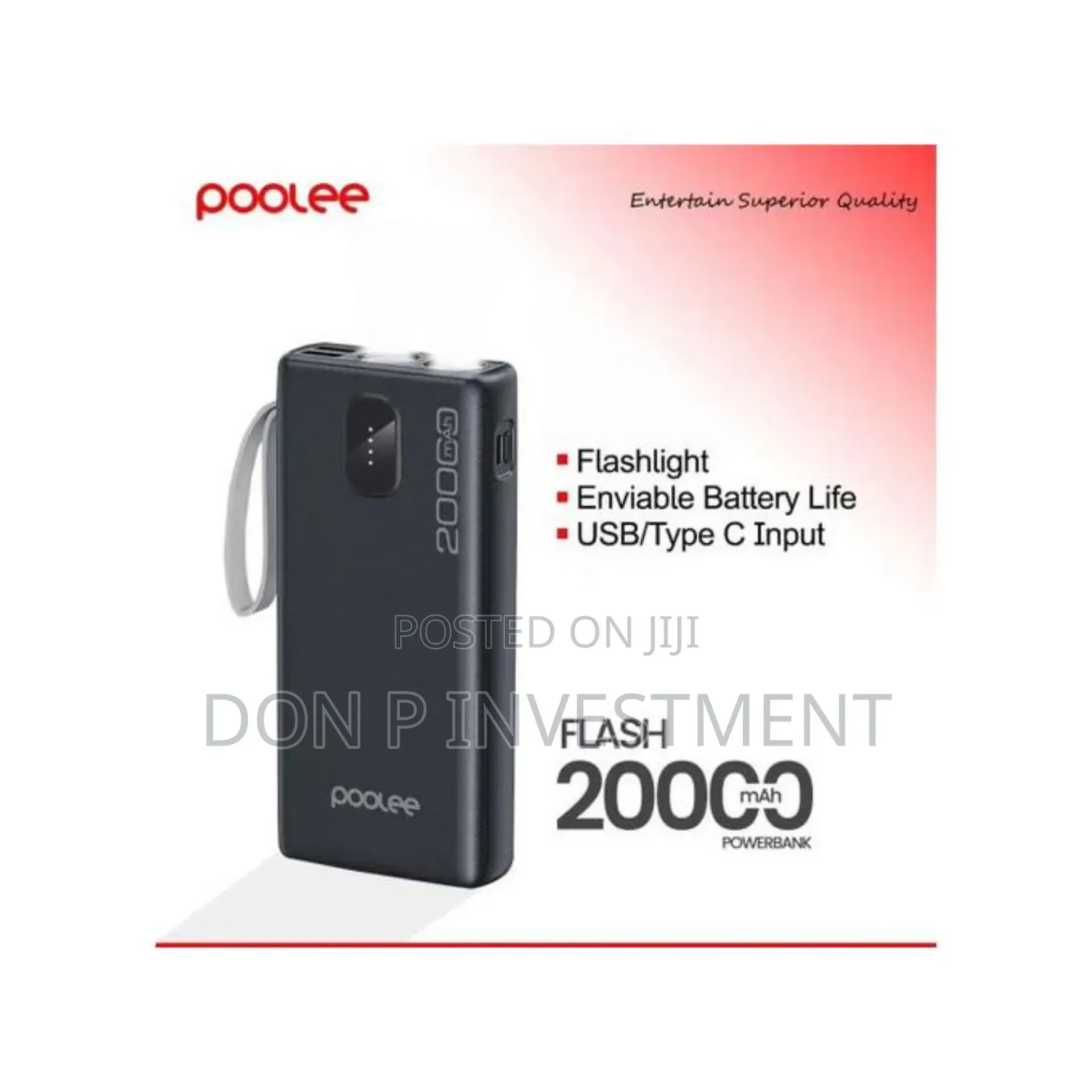 Poolee 20,000mah Power Bank