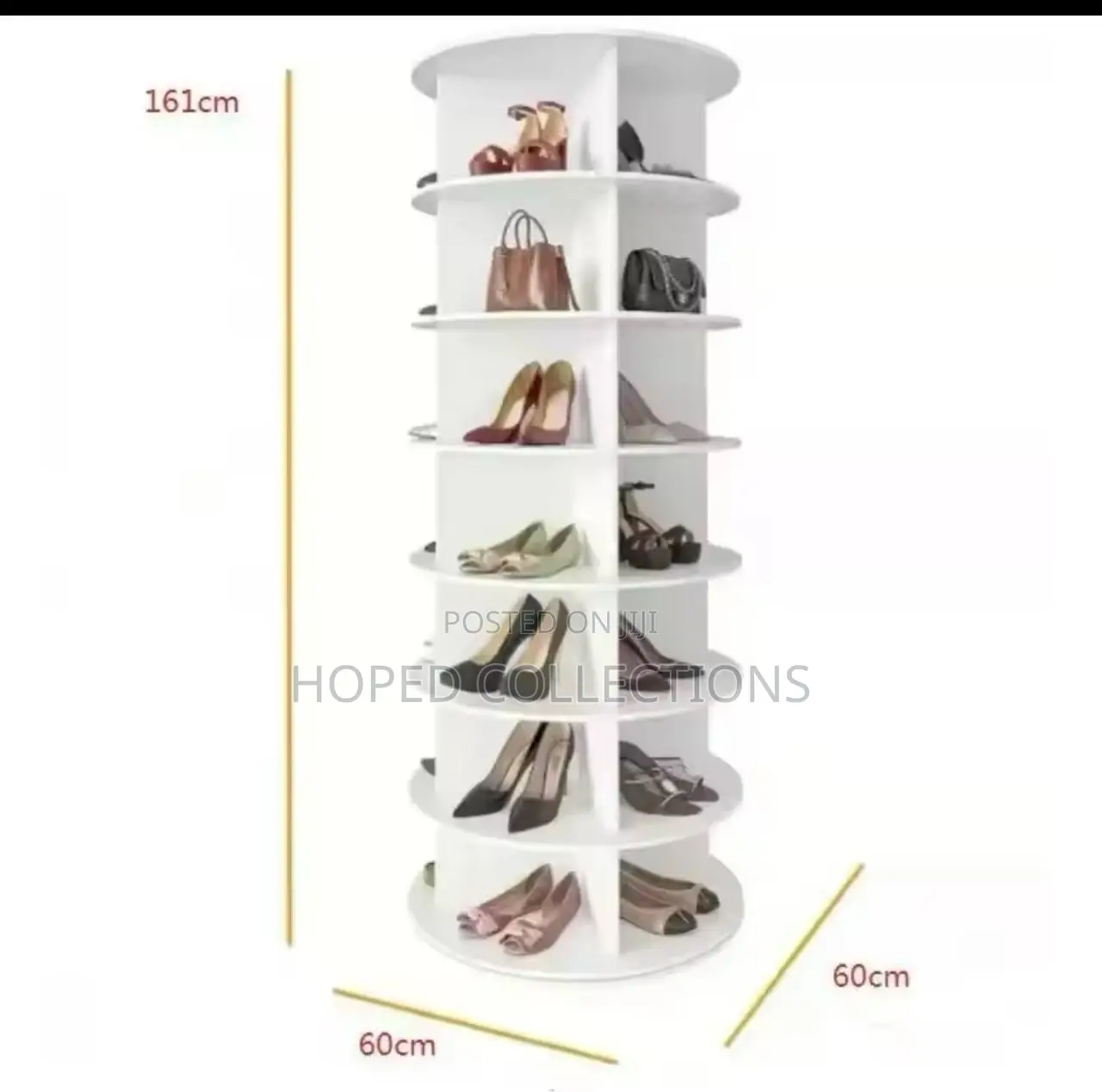 7 Steps 360° Rotating Shoe Rack