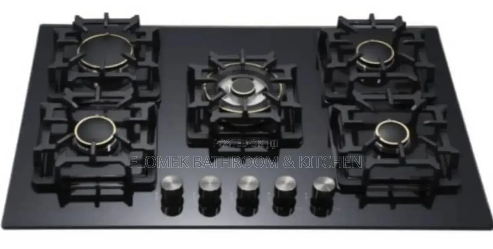 Matte Black 5 Burner Gas Cooker