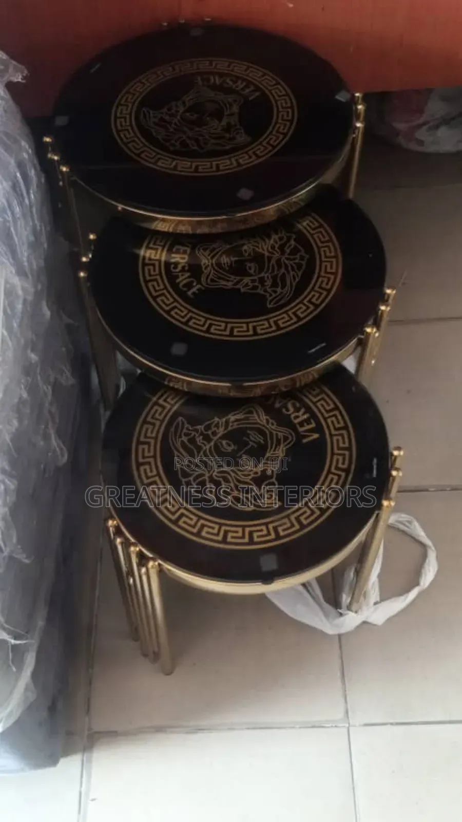 Luxurious Imported Versace Side Stool