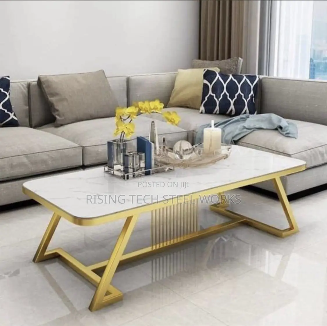 Center Table Gold Steel