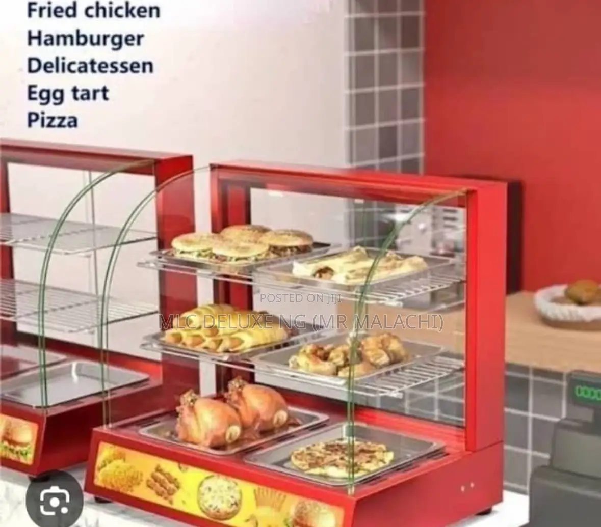 (Multi Purpose) 2 Plates Commercial Snacks Display Showcase
