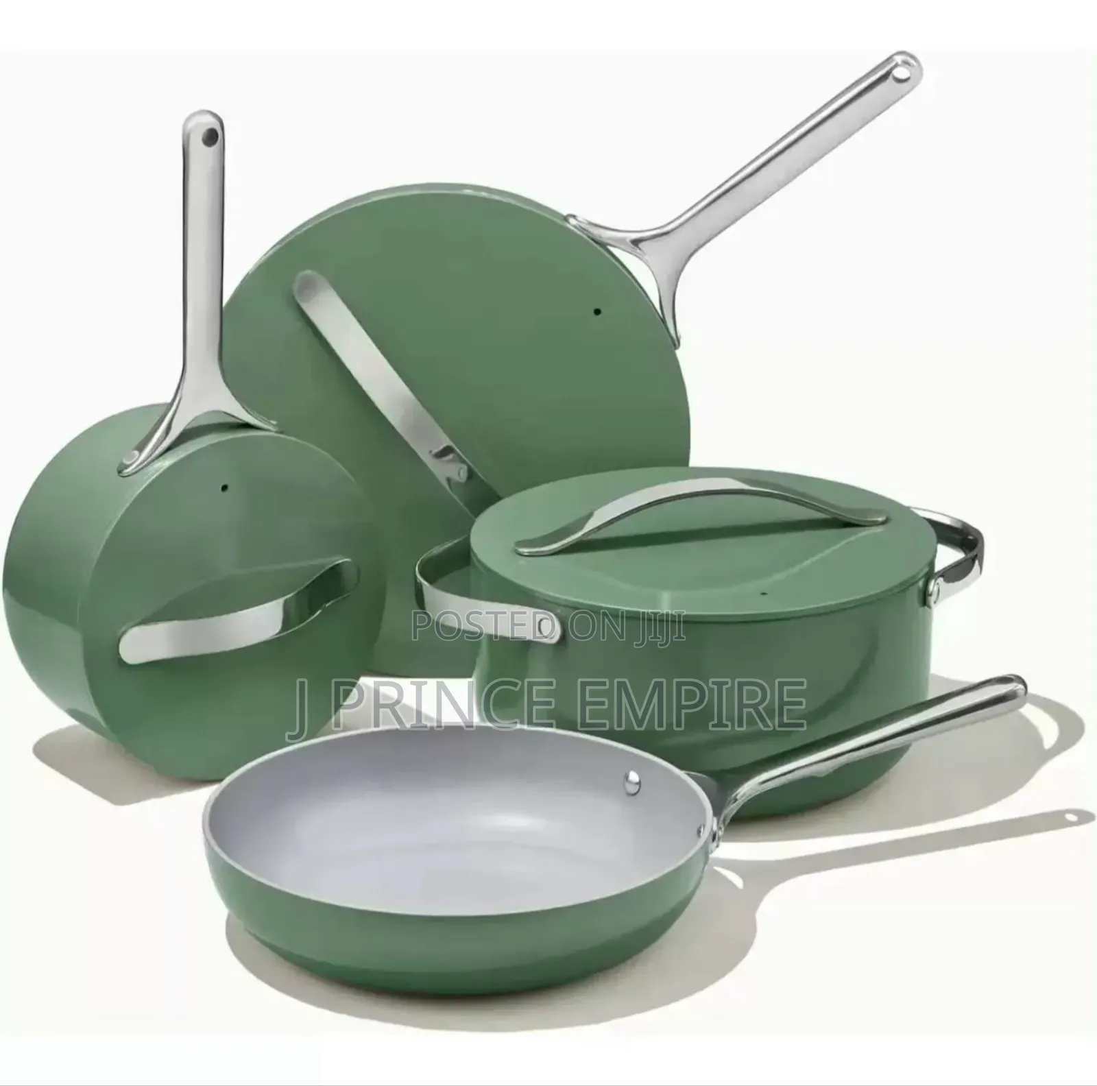 Nonstick Ceramic Cookware Set (12 Piece) Pots,