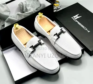 Classic Leather White Color Corporate Shoe