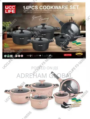 Ucc Life 14pcs Granite Coating Cookware Set Uc1714