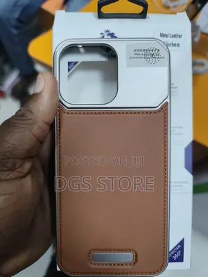 Metal Leather Case for iPhone 15 Pro Max