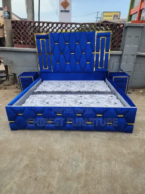 6by6 Standard Bed With Two Side Cupboards.